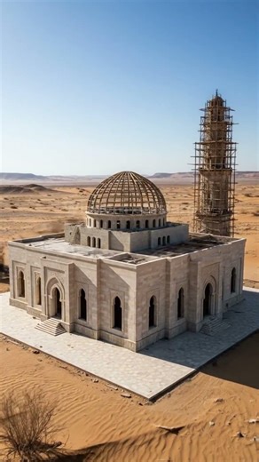 Desert Land to Dream Mosque 🕌 #MosqueDesign #IslamicArchitecture