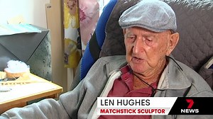 A Caloundra man who has gone global with his matchstick sculptures is thinking about giving it away. Len Hughes had been creating for 60 years but says for the moment he's struggling to rekindle his abilities. 7NEWS at 6pm. #7NEWS | 7NEWS Townsville