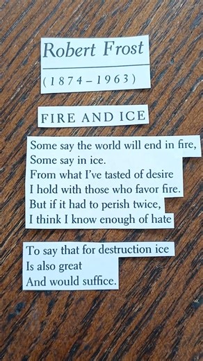 Fire and Ice #ice #fire #poem #poetry #poemas #poet #winter