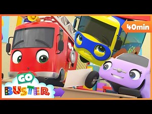 Buster in Trouble Rainbow Dinosaur | Go Buster - Bus Cartoons & Kids Stories