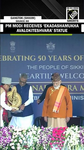 PM Modi receives ‘Ekadashamukha Avalokiteshvara’ statue at Sikkim’s 50th statehood celebrations