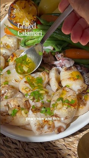 Grilled Calamari #seafoodrecipes #easyrecipe #recipe #eatmorefish
