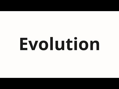 How to pronounce Evolution