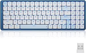 Redragon Mechanical Keyboard Wireless, 3-Modes Bluetooth Mechanical Keyboard, Software Support, 96 Keys with Numpad Arrow Keys, for Windows Mac Android Linux, Low Profile Red Switch, K684