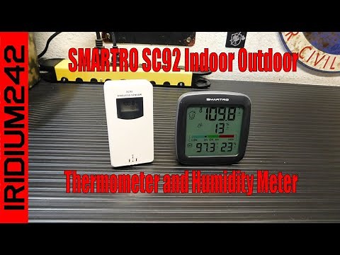 SMARTRO SC92 Indoor Outdoor Thermometer and Humidity Meter