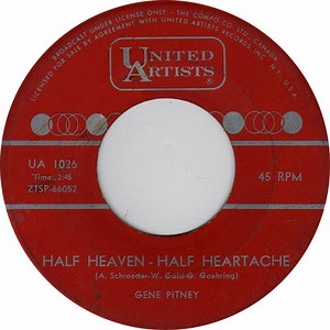 Gene Pitney - Half Heaven - Half Heartache