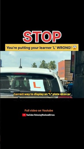 learner ‘L’ plate hack 🚗— are you placing it WRONG? Fix it now for safe driving!