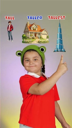 Tall, Taller, Tallest! 📏😲 Word Game for Kids #shorts