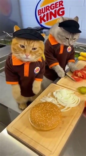 The orange cat slapped the grey one for no reason 🐱💥 #cat #funnycat #funny #funnyanimal #aivideo