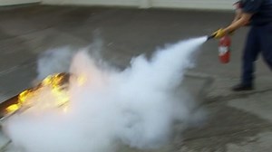 Free hands-on fire extinguisher training with firefighters