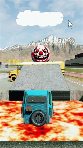 자동차 대 통나무 함정 #1 #beamngdrive #live #1million #shorts #shortsvideo #car