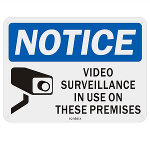 [Hot Item] CCTV Plastic Reflective Customized Video Surveillance Notice Warning Sign