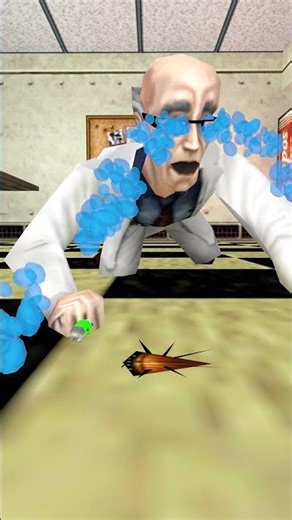 Fellow Scientist and dead roach comes to life🪳😭 / Half Life Brainrot #funny #animation #memes