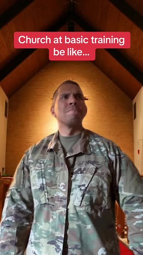 Church on Sundays just hit different at basic! #comedy #army #nationalguard #military #humor #gohardgoguard