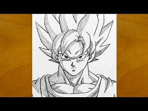 How to Draw Son Goku Face (DBZ) | Anime Drawing for Beginners
