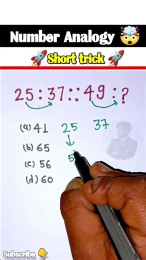 number analogy Short trick 🤯! reasoning!#shorts #numberanalogy #mathstricks #ssccgl #ssc