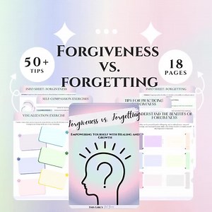 Forgiveness Worksheets Emotional Healing Journal Self Help Therapy Worksheets Forgiveness Printable Therapist Tools Counseling Resources CBT - Etsy