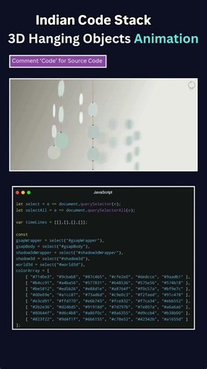 3D Hanging Object Animation Using HTML & CSS 🎯✨