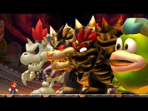 New Super Mario Bros U - Top 6 Final Boss Hacks