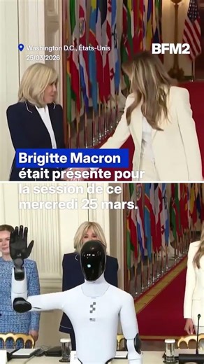 L'arrivée de Melania Trump avec un robot lors d'un sommet à la Maison Blanche