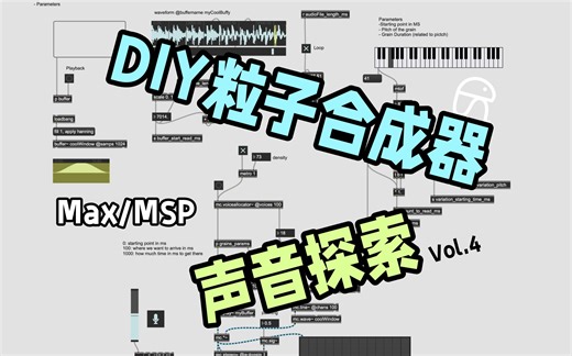 沉浸式声音探索Vol.4 - 用Max/MSP来搭建一个粒子合成器，采样切片循环样样行，算是相当简易的声音探索工具吧~ | DIIPSILENCE