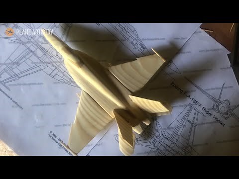 How to make a F/A-18 Super Hornet wood scale model with basic tools