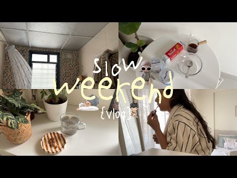 Slow weekend vlog | trying yogurt biscoff cheesecake, cozy shower, skincare routine, grwm ⭐️🛁🍓