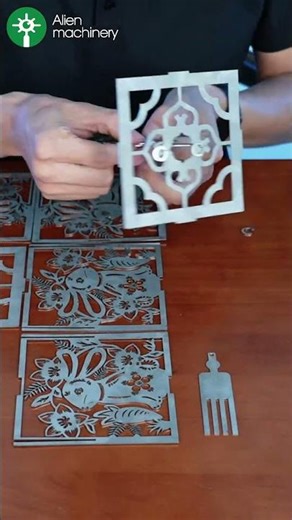 Mini Fiber Laser Cutter Crafts a Stunning Metal Lantern | Full Process Demo