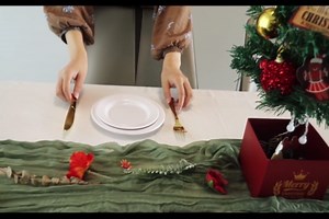 EVNEED 9Pcs Cheesecloth Table Runner Set - 3pk 10FT Gauze Table Runners + 6 Matching Napkins,Sheer Pink Fabric for Wedding Party Bridal Shower Decorations ﻿ ﻿ ﻿ ﻿