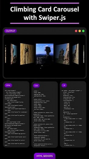 🚀 Climbing Card Carousel with Swiper.js #swiper