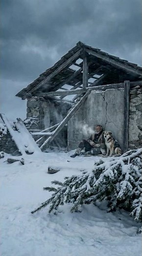 Old Man & His Dog Get a New Winter Cabin