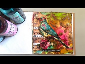 Colorful art journal page.