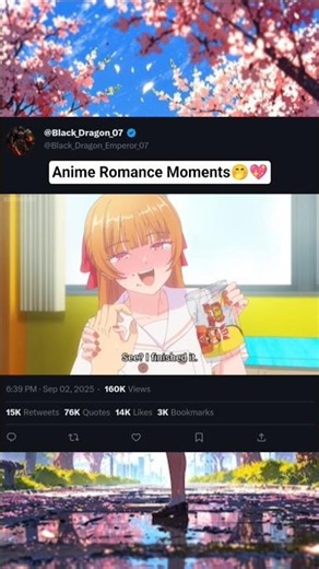 Anime Romance Moments🤭💖 #anime #shorts #youcantbeinromcom