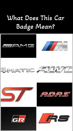 EXPLAINED MEANING OF CAR REAR LOGO (what is AMG Mercedes .what is M Bmw.what is ST 4MATIC.GR)#shorts
