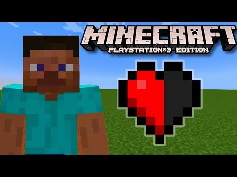 Minecraft PS3, But With ONLY Half A Heart!