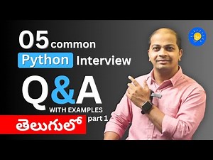 top python interview questions and answers for freshers in telugu | python questions by ai expert #1
