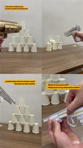 4 Paper Guns Power Test 🔥 Which One Wins? #shorts 🔥 #papergun #diy #diycraft #handmade