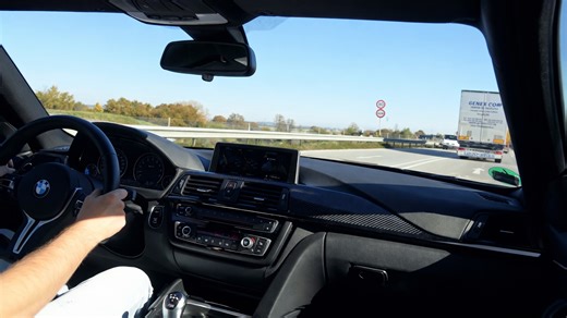 BMW M4 acceleration and gear shift sounds onboard