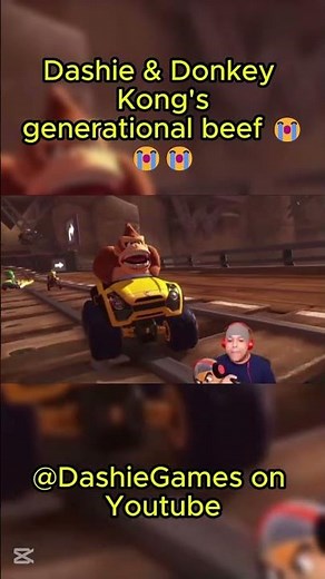 dashie vs. donkey kong 💀💀 3rd clip is the best one in my opinion 😭😭😭 #youtube #funny #mariokart