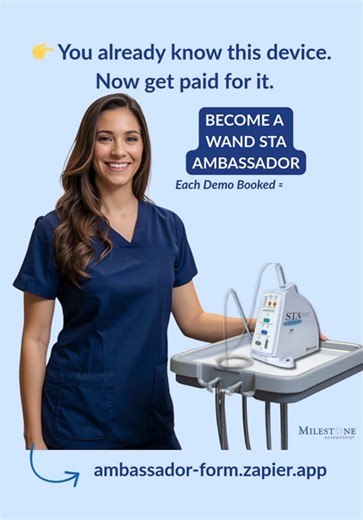 ⭐️We are recruiting 50 Wand STA Ambassadors across the USA THIS MONTH! Leverage your dental network to book demos. That’s it! $200 per demo. Fill out form at: Ambassador-form.zapier.app #dentaltok #dentalhygienist #rdh #trendingvideo #pediatricdentistry