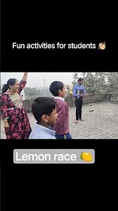 Lemon race for children 🍋👏🏼 Fun activities ... 🎉 #trending #viralshorts