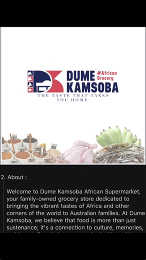 Discover Dume Kamsoba African Supermarket in Australia
