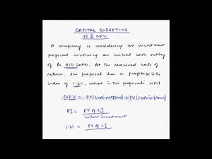 Profitability index - Example 1