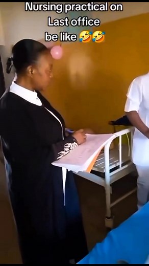 Hahaha, Abeg follow me and laugh. I don laugh tire🤣🤣🤣 That’s OSCE practical my meta family for student Nurses. She was told to perform last office procedure oo. Hope this weekend is weekending for your area Ndi nke m? #Funny video #Lastoffice #OSCE | Nwachukwu Precious Onyedikachi