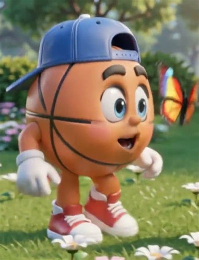Buddy Ball Basketball finds butterfly friends