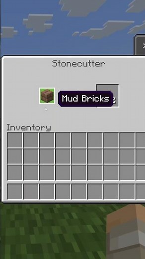How to Make Mud Brick Slabs With a Stone Cutter in Minecraft #Shorts