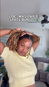 Quick & easy space bun loc style ✨ Fast, cute, and beginner-friendly! #locs #locsstyles