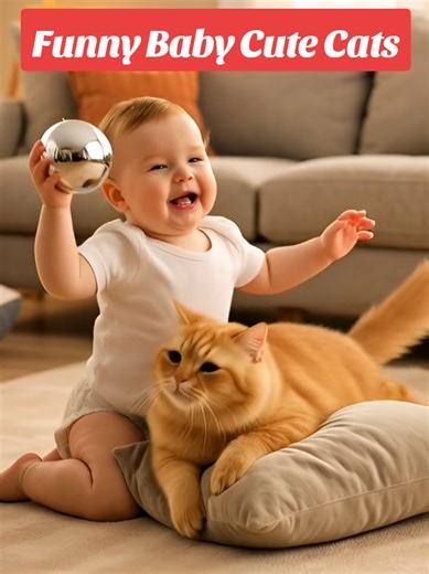 Funny Baby and Cute Cats Compilation