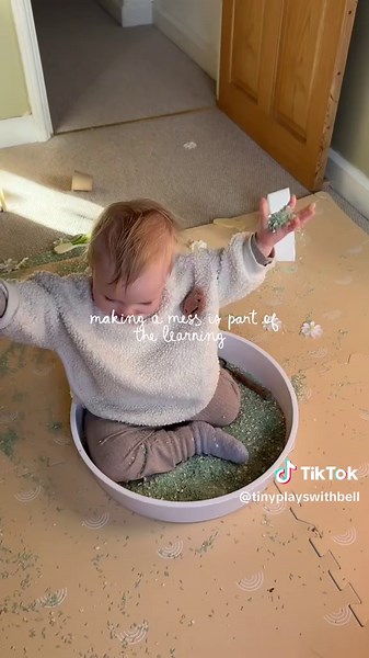 making a mess is part of the learning 🤍