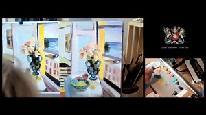 Paint-A-Long of Flowers in front of a Window